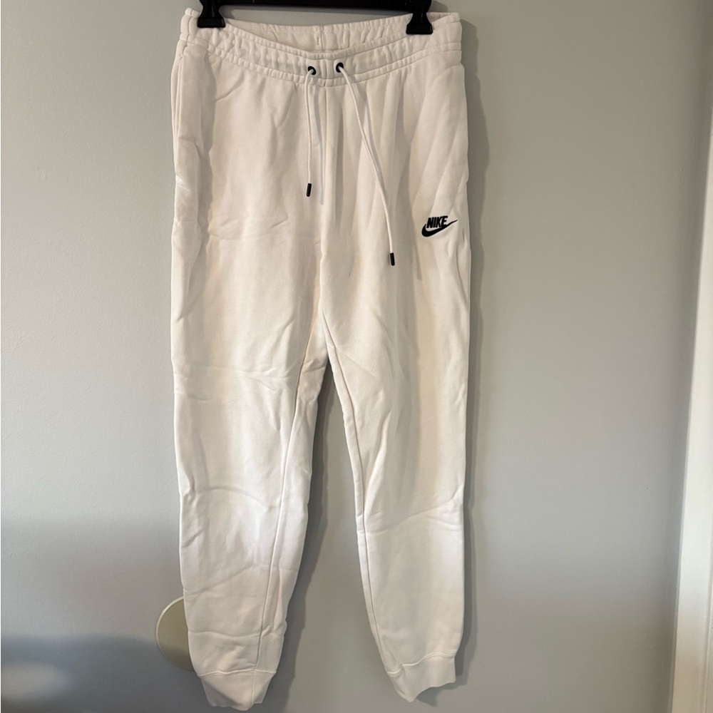 Nike White Joggers SMALL
